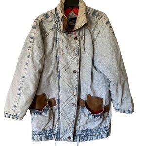 Vintage Learsi Jacket Acid Wash Women’s Size Medium Coat